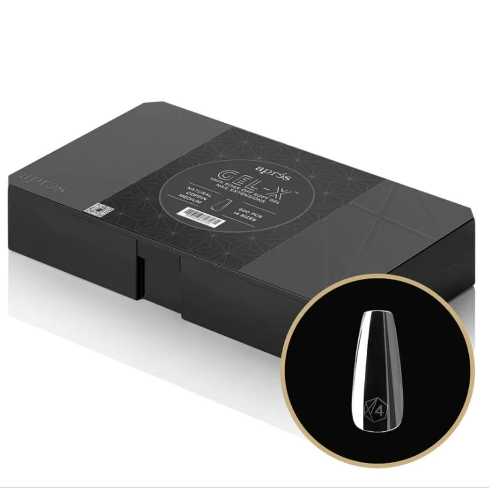 Aprés Gel-X® Natural Coffin Medium Box of Tips